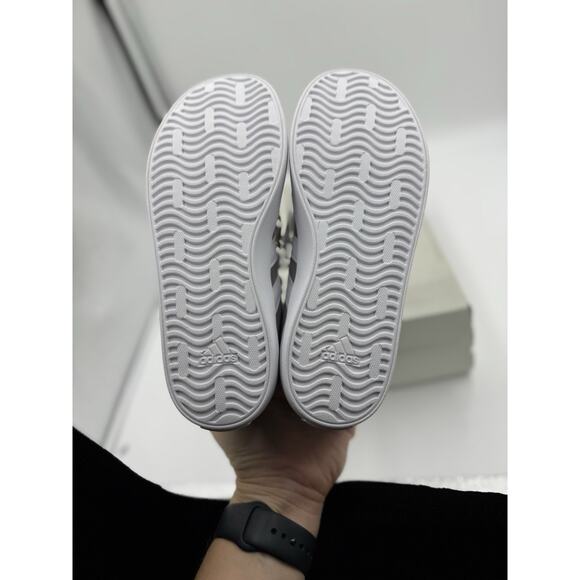 Size 3y Adidas Vl Court 3.0 Grey Cloud White Grey Two (GS) ID6314 bs868 - Picture 5 of 6